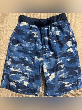 Carhartt Boys Rugged Flex Swim Trunks Boardshorts Blue Camo 16